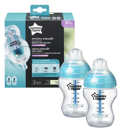 TOMMEE TIPPEE Anti-Colic pudelītes, 2 gab.