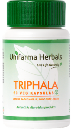 UNIFARMA HERBALS Triphala kapsulas, 60 gab.
