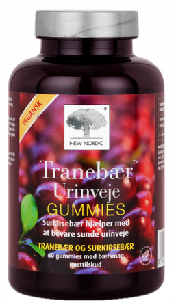 NEW NORDIC  Tranebær Urinveje košļājamās pastilas, 60 gab.