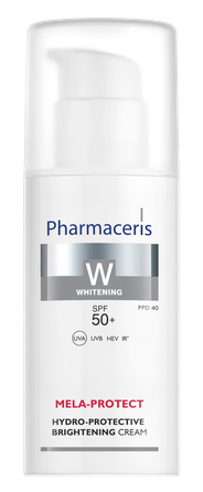 PHARMACERIS W Mela-Protect Spf 50+ Hydro-Protective Brightening sejas krēms, 50 ml
