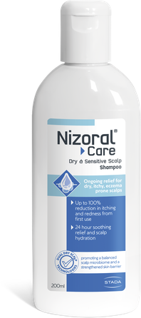 NIZORAL Care Dry & Sensitive Scalp Sausai Un Jutīgai Galvas Ādai šampūns, 200 ml