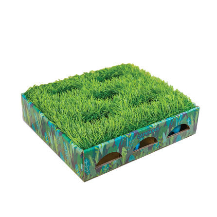CATSTAGES Grass Patch Hunting Box, Zaļa, S rotaļlieta, 1 gab.
