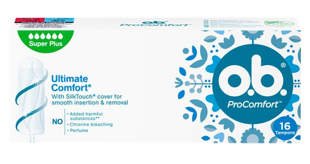 O.B. Ultimate Comfort Super Plus tamponi, 16 gab.