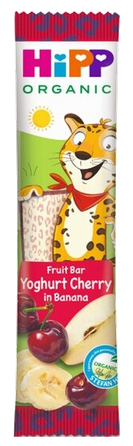 HIPP Organic Fruit Yoghurt Cherry in Banana batoniņš, 23 g
