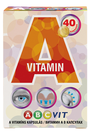 ABC VIT A Vitamin kapsulas, 40 gab.