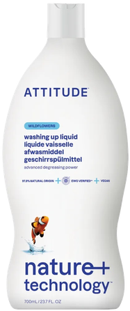 ATTITUDE Ar Savvaļas Ziedu Smaržu, Ekoloģisks trauku mazgāšanas līdzeklis, 700 ml