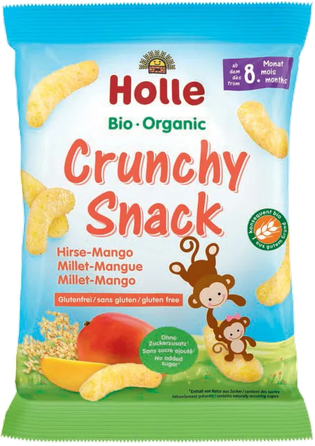 HOLLE Prosas un mango kraukšķi mazuļiem no 8 mēnešu vecuma uzkoda, 25 g