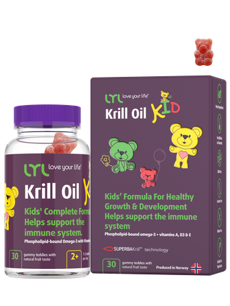 LYL Krill Oil KID želejas lācīši, 30 gab.