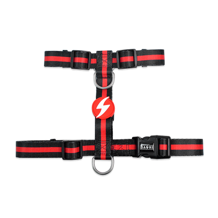 DASHI Stripes3 Red&Black  S iemaukti, 1 gab.