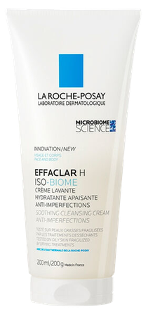 LA ROCHE-POSAY Effaclar H Iso-Biome attīrošs krēms, 200 ml