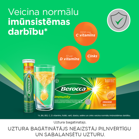 BERROCA Immunity putojošās tabletes, 30 gab.