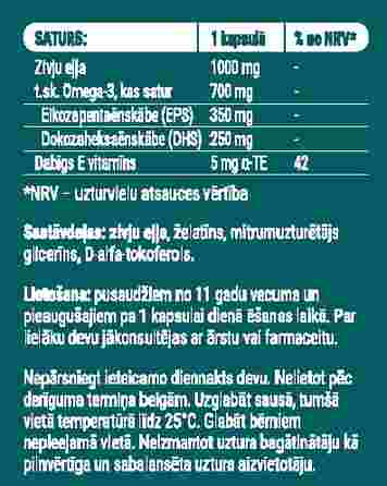 ELITE Omega-3 Tg Fish Oil kapsulas, 90 gab.