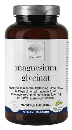 NEW NORDIC Magnesium Glycinat tabletes, 120 gab.