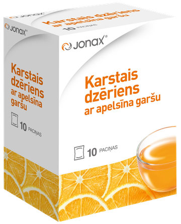 JONAX Ar Apelsīnu Garšu karstais dzēriens, 10 gab.