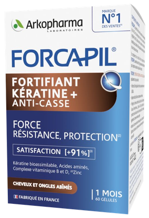 FORCAPIL Fortifiant Keratine+ kapsulas, 60 gab.