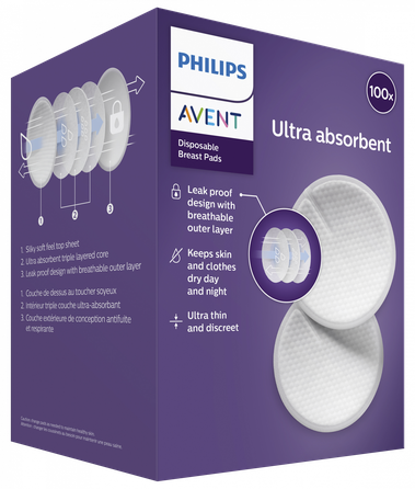PHILIPS Avent vienreizējas lietošanas krūšturu ieliktnīši, 100 gab.