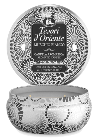 TESORI d'ORIENTE White Musk aromātiskā svece, 200 g
