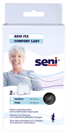 SENI Fix Comfort Lady Large Black biksītes, 2 gab.
