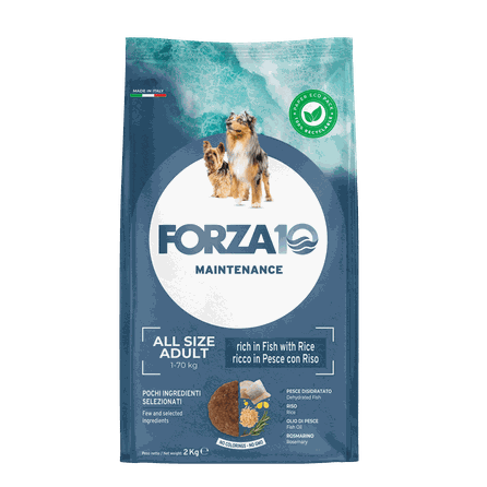 FORZA10 Maintenance Adult All Size Ar Zivīm Un Rīsiem, Suņiem sausā barība, 2 kg