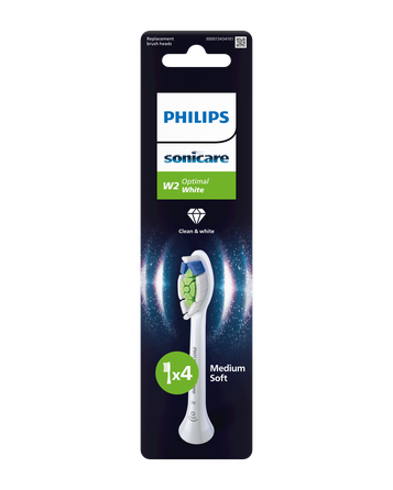 PHILIPS Sonicare Optimal White (balti) elektriskās zobu birstes uzgaļi, 4 gab.