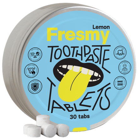 FRESMY Lemon zobu pastas tabletes, 30 gab.