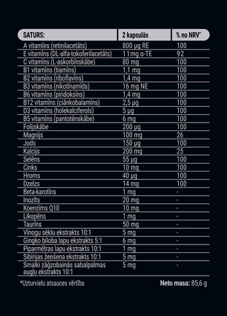 ELITE Men’s Power kapsulas, 60 gab.