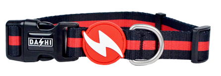 DASHI Stripes3 Red&Black L kakla siksna, 1 gab.