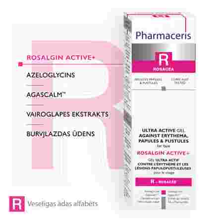 PHARMACERIS R Rosalgin Active+ sejas gels, 30 ml