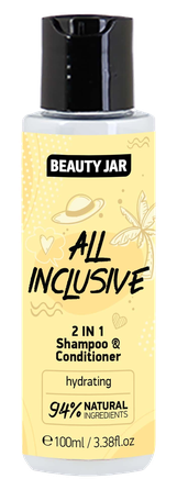 BEAUTY JAR 2in1 All Inclusive, Hydrating šampūns-kondicionieris, 100 ml