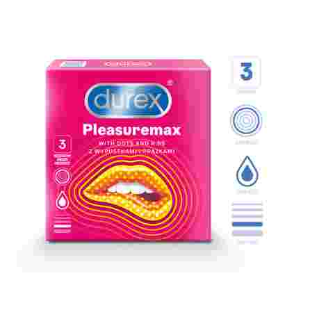 DUREX Pleasuremax prezervatīvi, 3 gab.