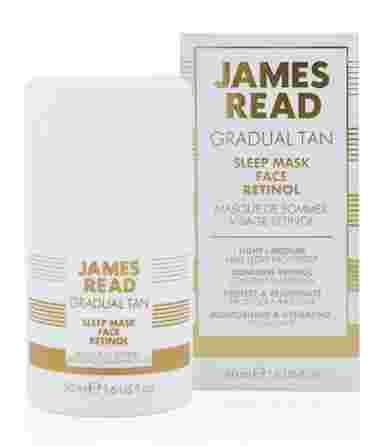 JAMES READ Gradual Tan Kopjoša Ar Retinolu Pašiedeguma nakts sejas maska, 50 ml