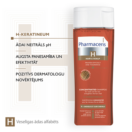 PHARMACERIS H-Keratineum šampūns, 250 ml
