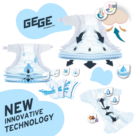 GEGE Genius Baby DPRS (7-14 kg) Maxi 4 autiņbiksītes, 44 gab.