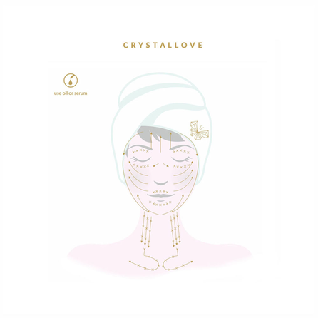 CRYSTALLOVE Face Cupping Set - Rose komplekts, 1 gab.