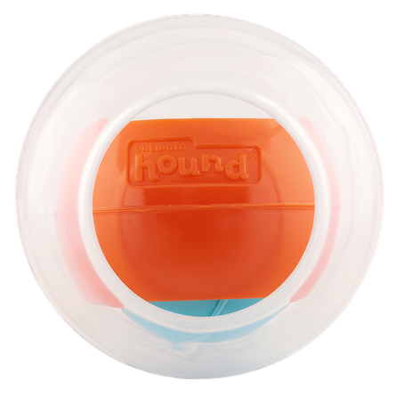 OUTWARD HOUND Puzle Topsy Treat Ball, Oranža rotaļlieta, 1 gab.