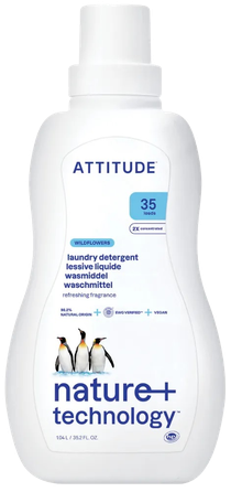 ATTITUDE Ar Savvaļas Ziedu Smaržu, Ekoloģisks šķidrais veļas mazgāšanas līdzeklis, 1040 ml