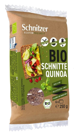 SCHNITZER Bio Melnās Kvinojas maizītes, 6 gab.