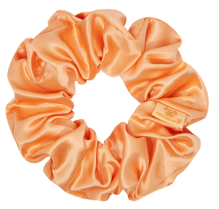 CRYSTALLOVE Peach Fuzz zīda matu gumija, 1 gab.