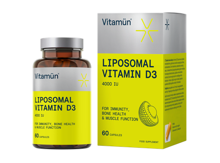VITAMUN Liposomal Vitamin D3 kapsulas, 60 gab.