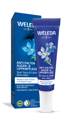 WELEDA Blue Gentian & Edelweiss Rejuvenating krēms ādai ap acīm un lūpām, 10 ml