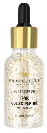 BIOBALANCE 24K Gold & Peptide Super serums, 30 ml