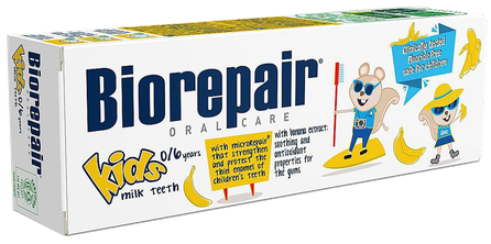 BIOREPAIR Kids (Banānu, 0-6 g.) zobu pasta, 50 ml