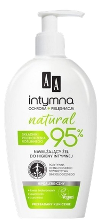 AA INTIMATE Intimate Natural 95 % mazgāšanas līdzeklis intīmai zonai, 300 ml