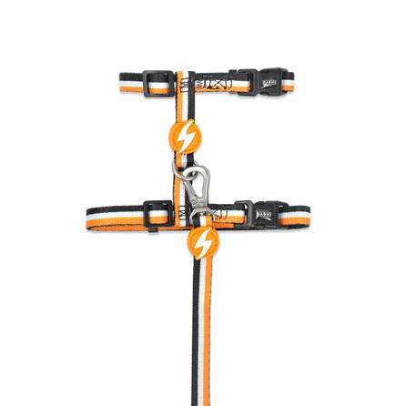 DASHI Stripes3 Orange&Black pavada, 1 gab.