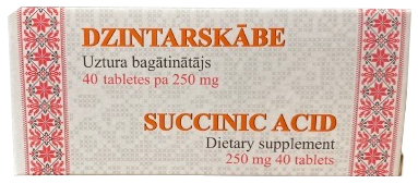 DZINTARSKĀBE tabletes, 40 gab.