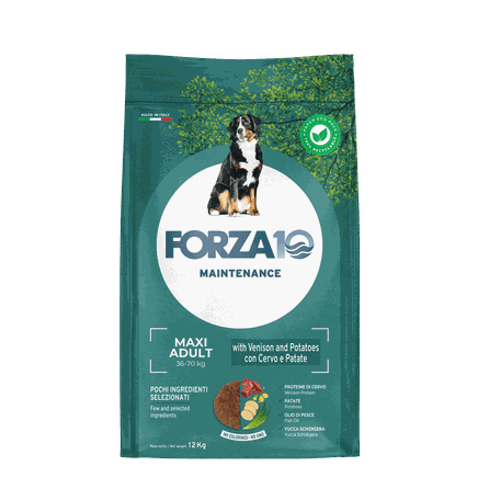 FORZA10 Maintenance Maxi Adult Ar Briedi Un Kartupeļiem, Suņiem sausā barība, 12 kg