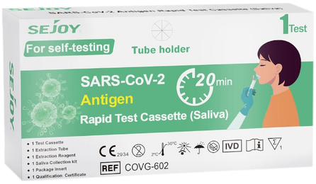 SEJOY  SARS-CoV-2 Antigen (siekalu) tests, 1 gab.