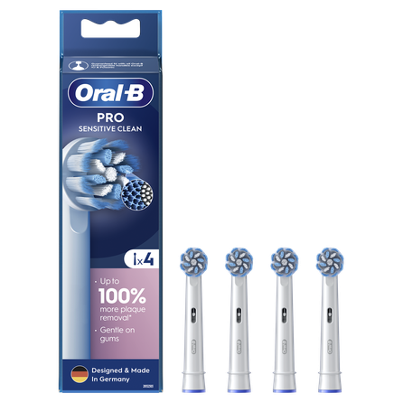 ORAL-B Sensitive Clean Pro elektriskās zobu birstes uzgaļi, 4 gab.