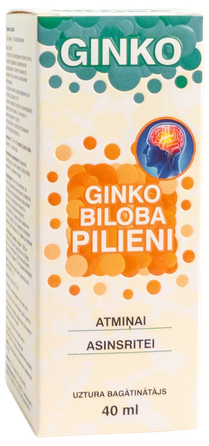 GINKO Ginko Biloba pilieni, 40 ml