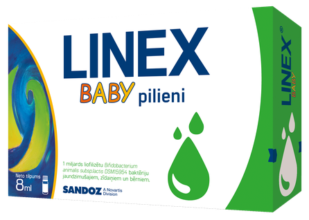 LINEX Baby pilieni, 8 ml